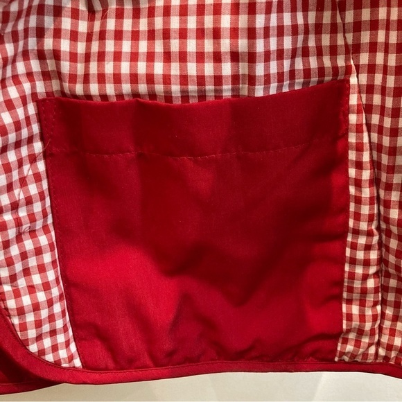 UTEX DESIGN Sz L Quilted Patchwork Pockets Gingham Lining Button Closure Jacket - Picture 5 of 13